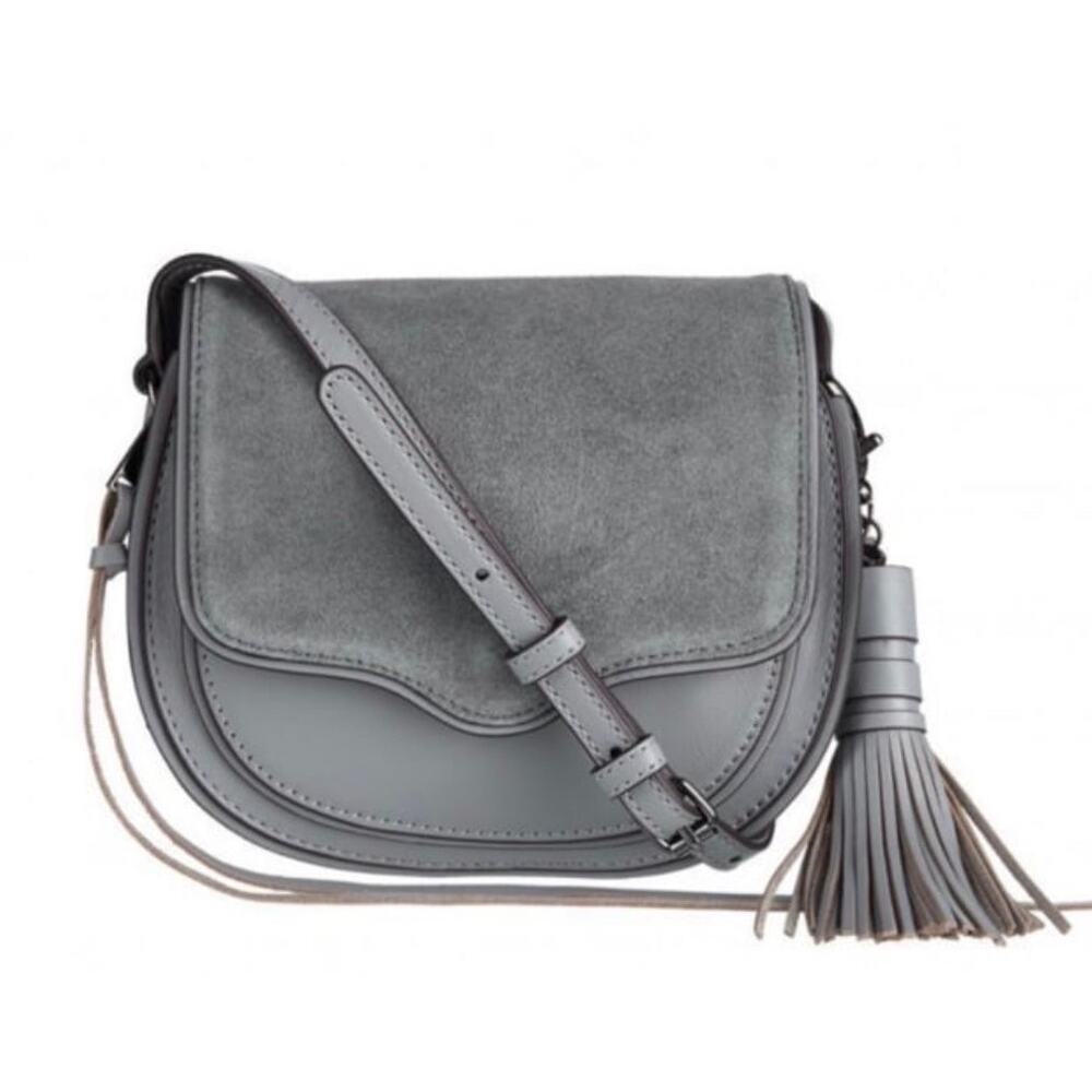 Rebecca Minkoff Mini Suki Gray Leather Crossbody Bag